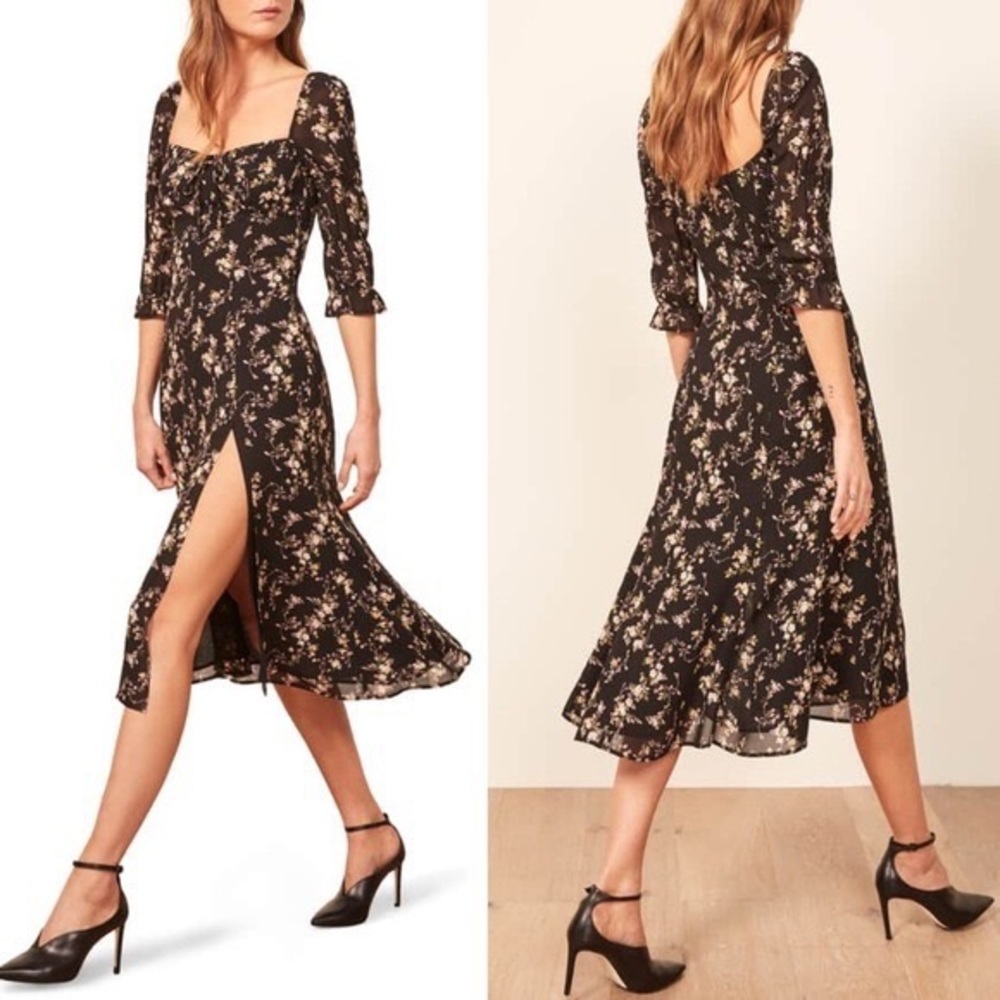 FREE SHIPPING Reformation Marnie dress in Clarissa pattern/ Holiday Dress